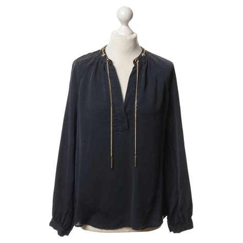 michael kors bluse navy mit plissierten armen|MICHAEL Michael Kors Bluse M in Navy .